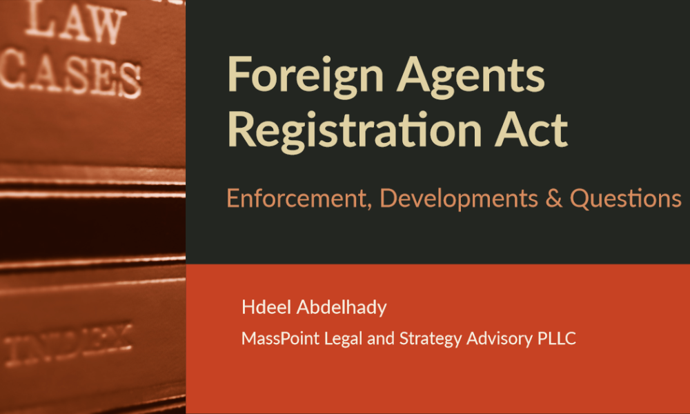 Foreign Agents Registration Act Enforcement