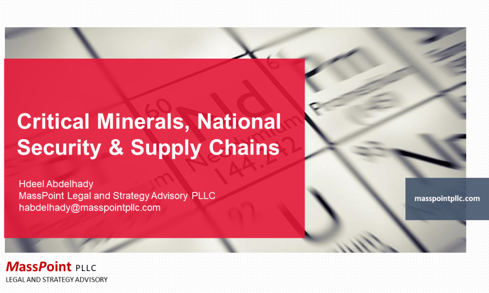 Critical Minerals, National Security & Supply Chains (Audio)